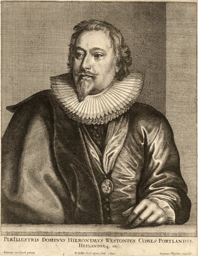 Richard Weston, Earl of Portland. Zustand 1 von Wenceslaus Hollar